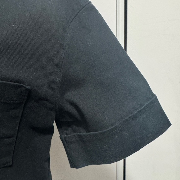 Oak + Fort Denim Cropped Short Sleeve Top - Picture 8 of 11